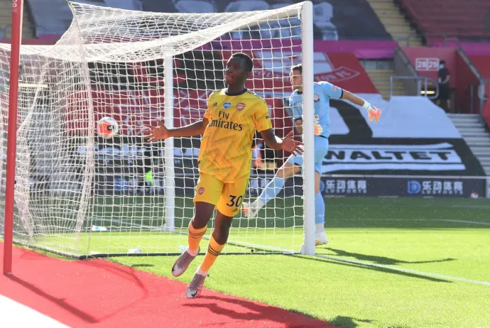 Framed Print : Nketiah's Thrilling Last-Gasp Winner: Arsenal Triumph Over Southampton (2019-20)