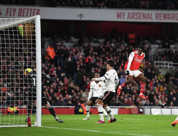 Framed Print : Nketiah's Thrilling Winner: Arsenal Triumphs Over Manchester United in Epic Premier League Clash (2022-23) Framed Print : Nketiah's Thrilling Winner: Arsenal Triumphs Over Manchester United in Epic Premier League Clash (2022-23)