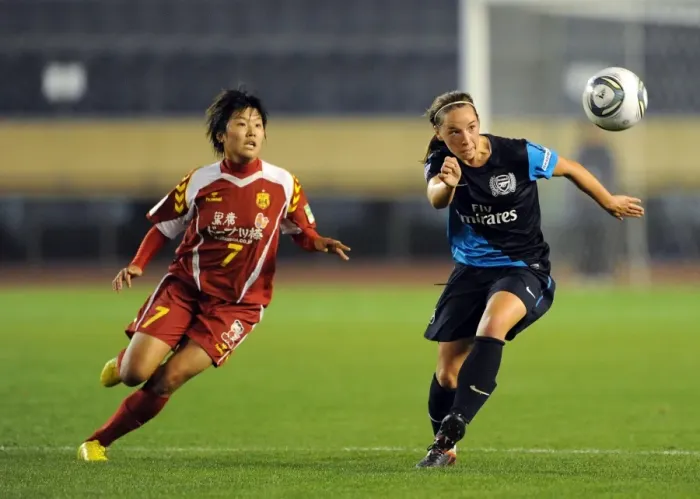 Framed Print : Nobbs vs. So Yun: A 1-1 Stalemate - Arsenal Ladies vs. INAC Kobe at Nishigaoka Stadium, Tokyo