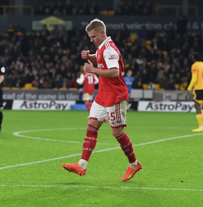 Framed Print : Odegaard Scores the Decisive Goal: Arsenal's Triumph over Wolverhampton Wanderers in the Premier League 2022-23