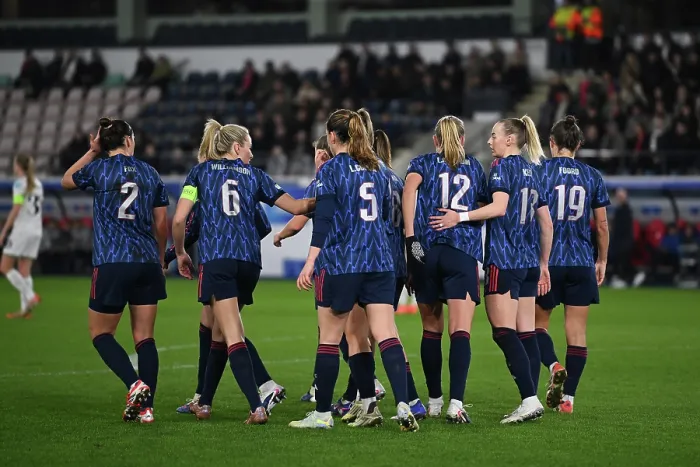 Framed Print : OH Leuven v Arsenal Women FC - UEFA Women's Champions League 2025 / 26 KO play-offs First Leg OH Leuven v Arsenal Women FC - UEFA Women's Champions League 2025 / 26 KO play-offs