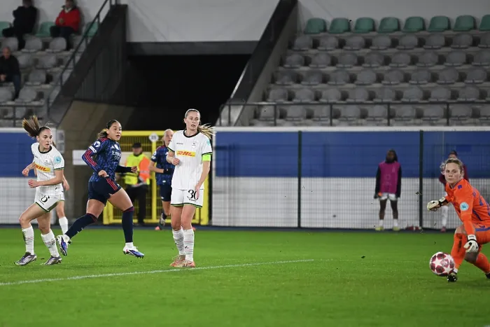 Framed Print : OH Leuven v Arsenal Women FC - UEFA Women's Champions League 2025 / 26 KO play-offs First Leg OH Leuven v Arsenal Women FC - UEFA Women's Champions League 2025 / 26 KO play-offs