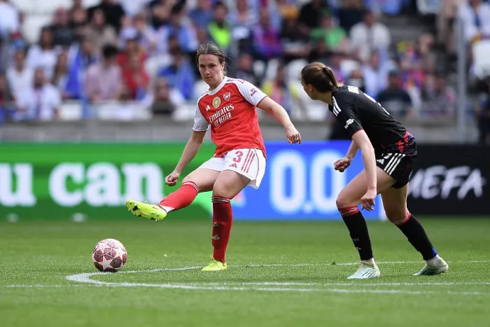 Framed Print : OL Lyonnes v Arsenal FC - UEFA Women's Champions League 2025 / 26 Semi-Final Second Leg OL Lyonnes v Arsenal FC - UEFA Women's Champions League 2025 / 26 Semi-Final Second Leg
