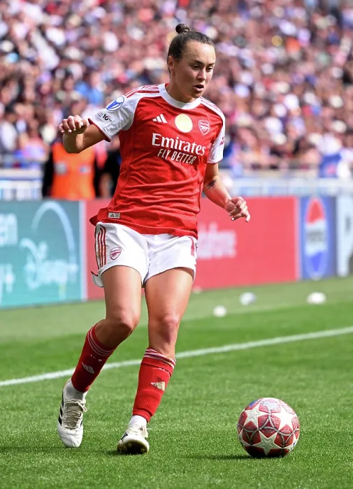 Framed Print : OL Lyonnes v Arsenal FC - UEFA Women's Champions League 2025 / 26 Semi-Final Second Leg OL Lyonnes v Arsenal FC - UEFA Women's Champions League 2025 / 26 Semi-Final Second Leg