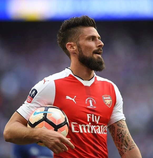 Olivier Giroud at the 2017 FA Cup Final: Arsenal vs. Chelsea