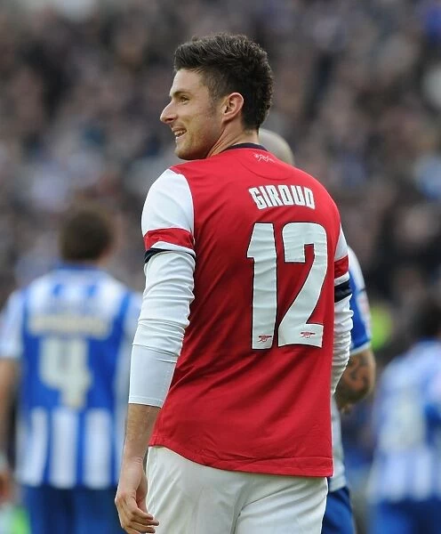 Olivier Giroud in Action: Arsenal vs. Brighton & Hove Albion, FA Cup 2012-13