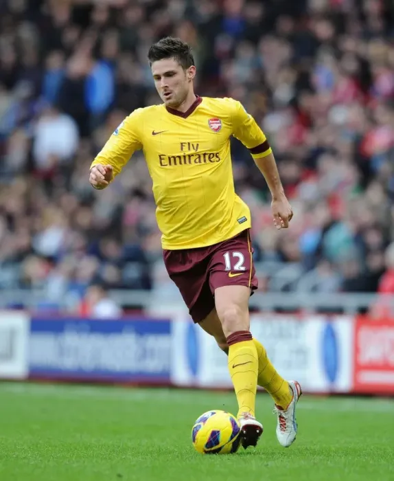 Framed Print : Olivier Giroud in Action: Arsenal vs. Sunderland, Premier League 2012-13