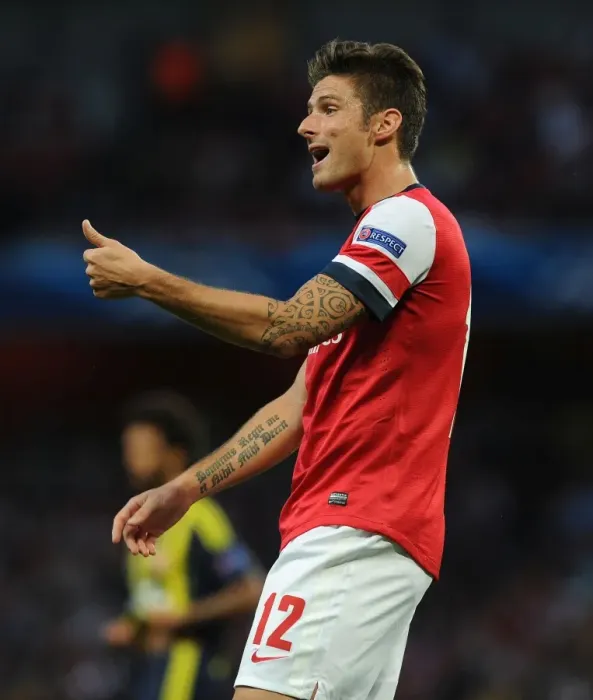 Framed Print : Olivier Giroud in Action: Arsenal vs Fenerbahce UEFA Champions League Play-offs (2013) Framed Print : Olivier Giroud in Action: Arsenal vs Fenerbahce UEFA Champions League Play-offs (2013)