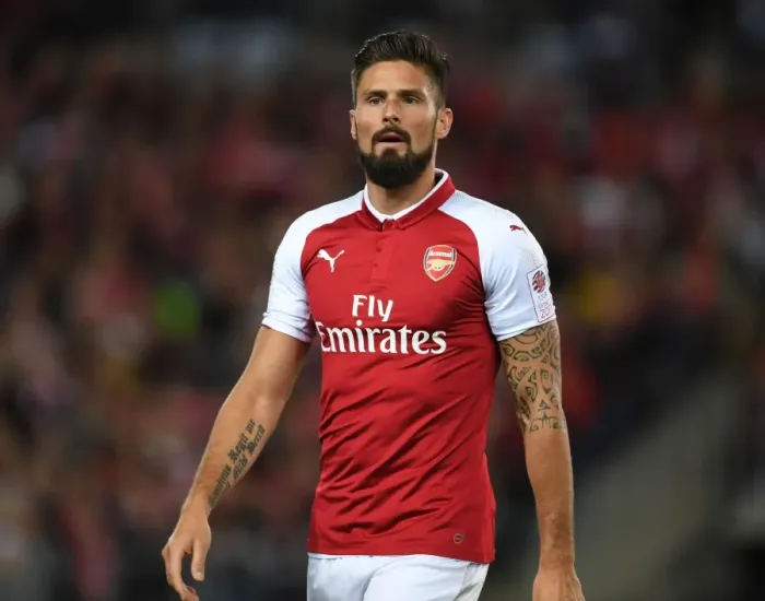 Framed Print : Olivier Giroud: In Action for Arsenal Against Western Sydney Wanderers, Sydney 2017 Framed Print : Olivier Giroud: In Action for Arsenal Against Western Sydney Wanderers, Sydney 2017
