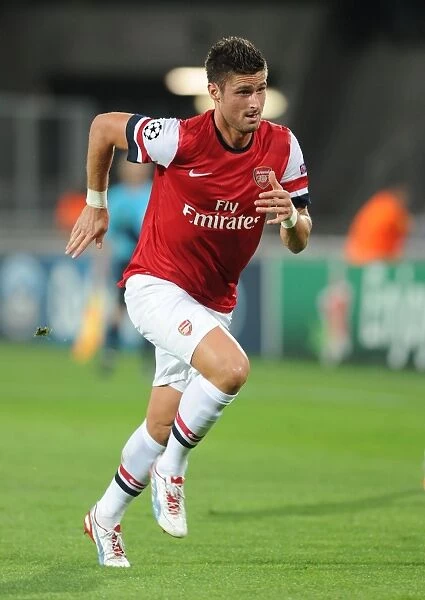Olivier Giroud in Action: Montpellier vs. Arsenal, UEFA Champions League, 2012