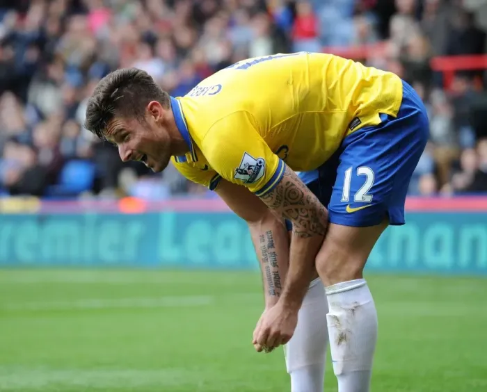 Framed Print : Olivier Giroud in Action: Premier League 2013-14 - Crystal Palace vs Arsenal