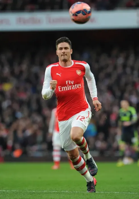 Framed Print : Olivier Giroud (Arsenal). Arsenal 2: 0 Middlesbrough. FA Cup 5th Round. Emirates Stadium, 15  /  2  /  15