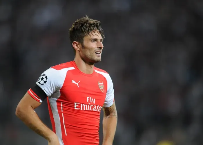 Framed Print : Olivier Giroud (Arsenal). Besiktas 0: 0 Arsenal. UEFA Champions League Qualifier 1st Leg Framed Print : Olivier Giroud (Arsenal). Besiktas 0: 0 Arsenal. UEFA Champions League Qualifier 1st Leg