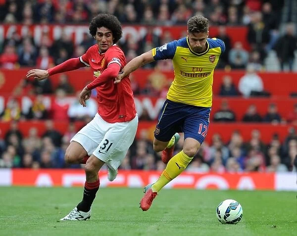 Olivier Giroud (Arsenal) Marouane Fellaini (Man Utd). Manchester United 1:1 Arsenal