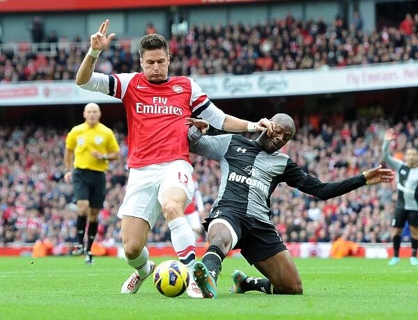 Olivier Giroud (Arsenal) William Gallas (Tottenham). Arsenal 5: 2 Tottenham Hotspur