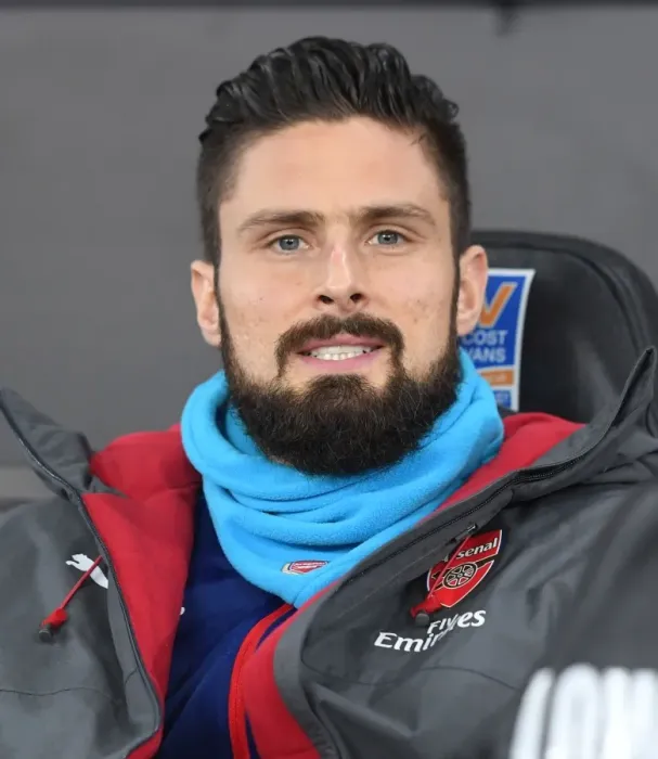 Framed Print : Olivier Giroud on the Bench: Swansea City vs. Arsenal, Premier League 2018