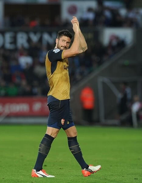 Olivier Giroud Bids Emotional Farewell to Arsenal Fans in Swansea City Match, 2015-16 Premier League