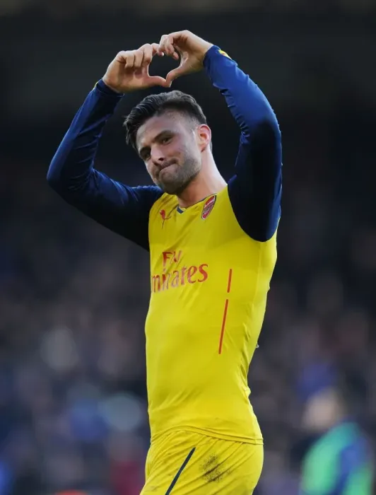 Framed Print : Olivier Giroud Celebrates Arsenal's Win Against Crystal Palace (February 2015) Framed Print : Olivier Giroud Celebrates Arsenal's Win Against Crystal Palace (February 2015)