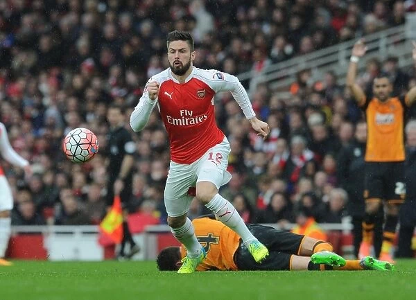 Olivier Giroud in FA Cup Action: Arsenal vs. Hull City