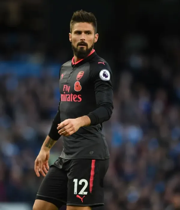 Framed Print : Olivier Giroud Faces Manchester City: Arsenal vs. Manchester City, Premier League 2017-18 Framed Print : Olivier Giroud Faces Manchester City: Arsenal vs. Manchester City, Premier League 2017-18