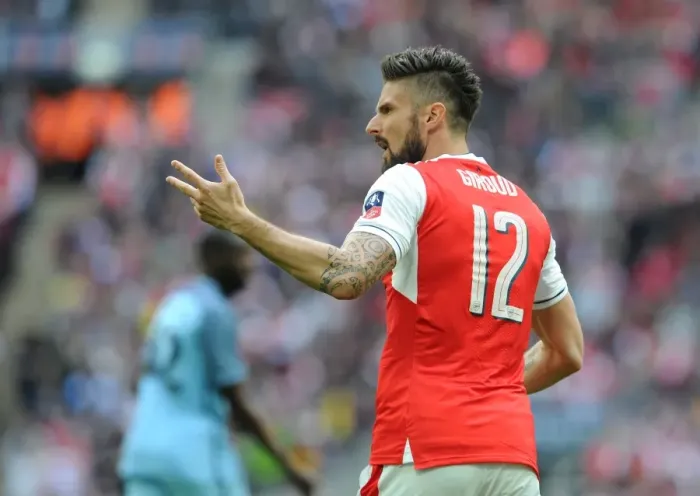 Framed Print : Olivier Giroud Faces Manchester City in FA Cup Semi-Final Showdown Framed Print : Olivier Giroud Faces Manchester City in FA Cup Semi-Final Showdown