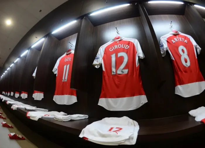 Framed Print : Olivier Giroud Gears Up: Arsenal's Star Forward Prepares for Arsenal v Everton Clash at 2015-16 Barclays Asia Trophy in Singapore