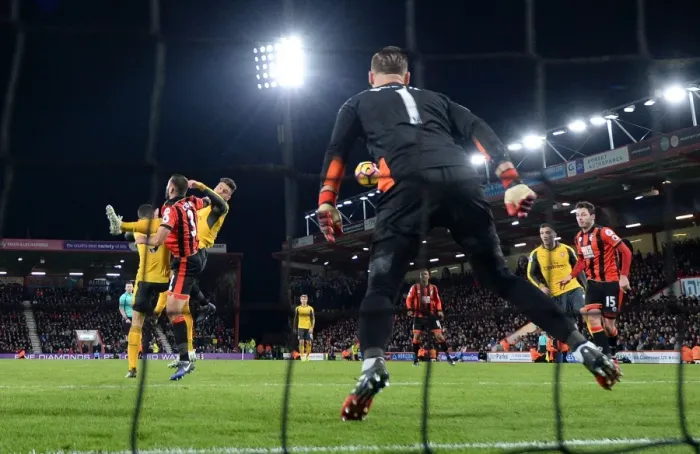 Framed Print : Olivier Giroud Scores Arsenal's Third Goal Against AFC Bournemouth in 2016-17 Premier League Framed Print : Olivier Giroud Scores Arsenal's Third Goal Against AFC Bournemouth in 2016-17 Premier League