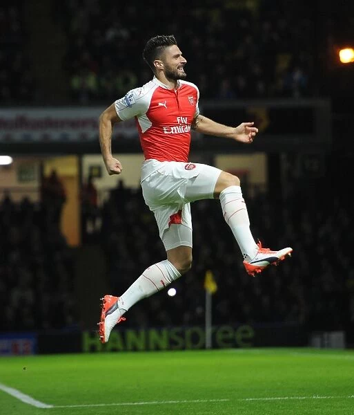 Olivier Giroud Scores Arsenal's Second Goal Against Watford (2015 / 16)
