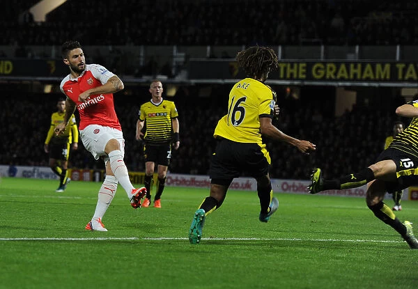Olivier Giroud Scores Arsenal's Second Goal vs. Watford (2015 / 16)