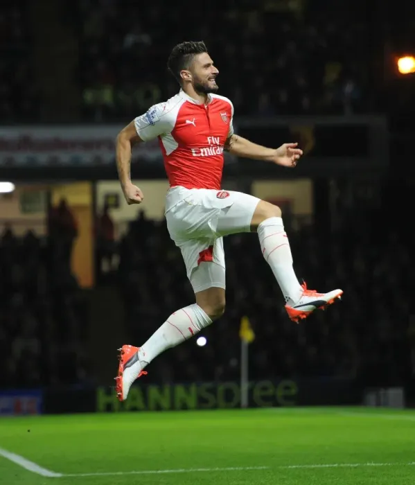 Framed Print : Olivier Giroud Scores Arsenal's Second Goal Against Watford (2015 / 16) Framed Print : Olivier Giroud Scores Arsenal's Second Goal Against Watford (2015 / 16)