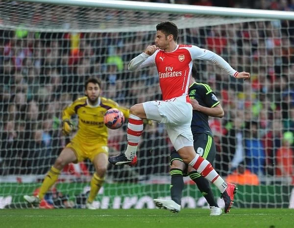 Olivier Giroud Scores Brace: Arsenal vs. Middlesbrough, FA Cup 2015