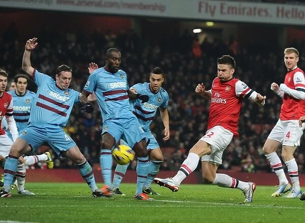 Olivier Giroud Scores Brace Against West Ham United: Arsenal vs West Ham Premier League 2012-13