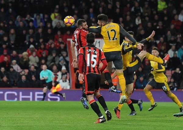 Olivier Giroud Scores the Third Goal: AFC Bournemouth vs. Arsenal, Premier League 2016-17