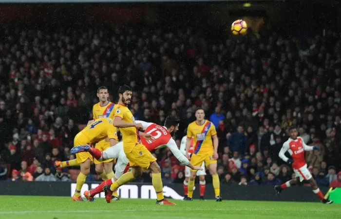 Framed Print : Olivier Giroud Scores the Winner: Arsenal vs. Crystal Palace, Premier League 2016-17 Framed Print : Olivier Giroud Scores the Winner: Arsenal vs. Crystal Palace, Premier League 2016-17