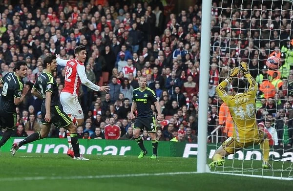Olivier Giroud's Brace: Arsenal Advances in FA Cup Against Middlesbrough