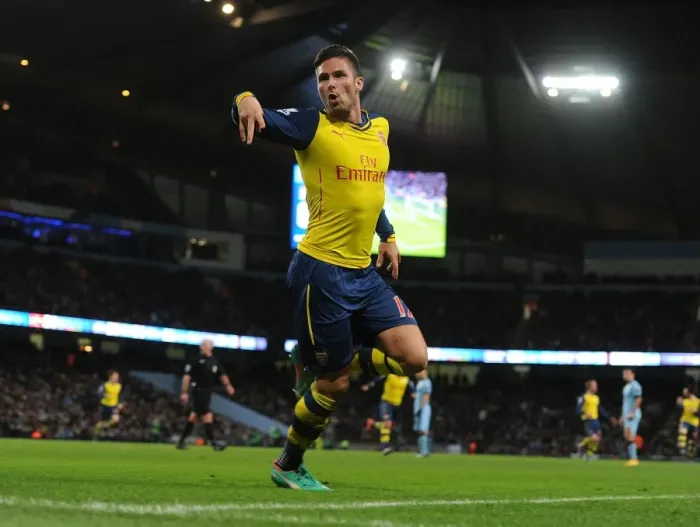 Framed Print : Olivier Giroud's Brace: Arsenal's Dramatic Comeback against Manchester City, Premier League 2014-15 Framed Print : Olivier Giroud's Brace: Arsenal's Dramatic Comeback against Manchester City, Premier League 2014-15