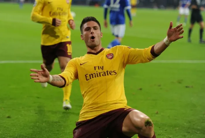 Framed Print : Olivier Giroud's Brace: Arsenal's UEFA Champions League Victory over Schalke 04, 2012-13 Framed Print : Olivier Giroud's Brace: Arsenal's UEFA Champions League Victory over Schalke 04, 2012-13