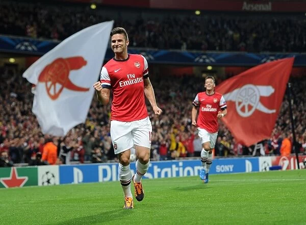 Olivier Giroud's Brace: Arsenal's Victory over Napoli in the Champions League (2013)