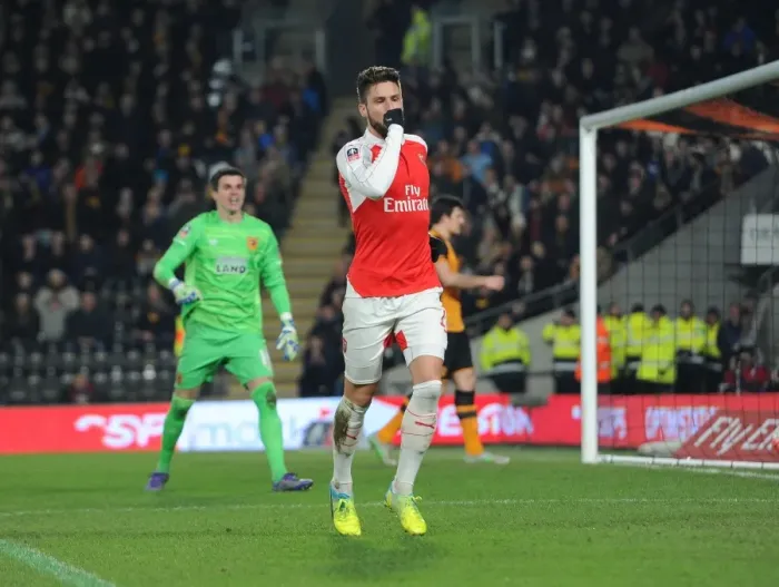 Framed Print : Olivier Giroud's FA Cup Goal: Arsenal's Triumph over Hull City (15 / 16)