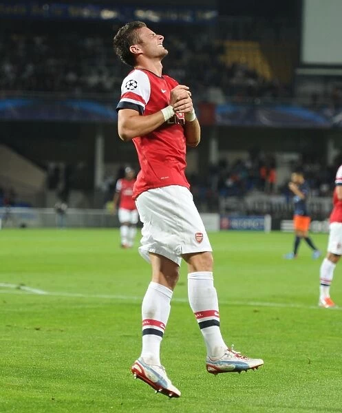 Olivier Giroud's Frustration: Montpellier v Arsenal, UEFA Champions League, 2012