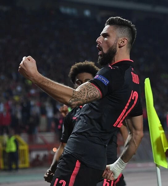 Olivier Giroud's Goal: Arsenal's Victory in Red Star Belgrade (UEFA Europa League 2017-18)