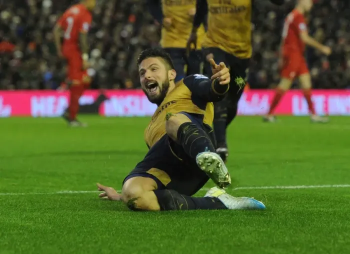 Framed Print : Olivier Giroud's Hat-Trick: Arsenal's Triumph over Liverpool in the Premier League 2015-16 Framed Print : Olivier Giroud's Hat-Trick: Arsenal's Triumph over Liverpool in the Premier League 2015-16