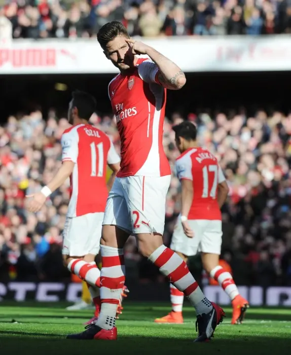 Framed Print : Olivier Giroud's Strike: Arsenal vs. Everton, Premier League 2014-15 Framed Print : Olivier Giroud's Strike: Arsenal vs. Everton, Premier League 2014-15
