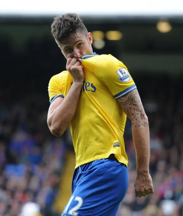 Framed Print : Olivier Giroud's Strike: Arsenal's Second Goal vs. Crystal Palace (2013-14)