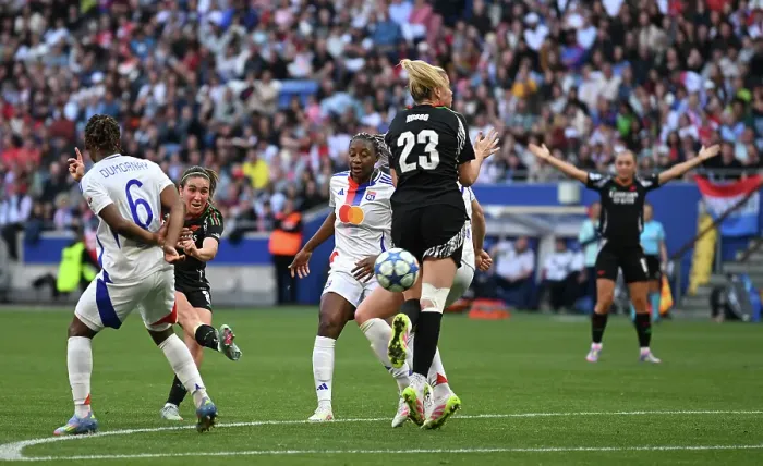Framed Print : Olympique Lyonnais v Arsenal WFC - UEFA Women's Champions League Semi Final Second Leg Olympique Lyonnais v Arsenal WFC - UEFA Women's Champions League Semi Final Second Leg