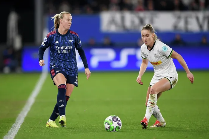 Framed Print : Oud-Heverlee Leuven v Arsenal FC - UEFA Women's Champions League 2025 / 26 League Phase MD6 Oud-Heverlee Leuven v Arsenal FC - UEFA Women's Champions League 2025 / 26 League
