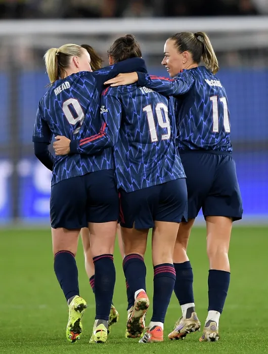 Framed Print : Oud-Heverlee Leuven v Arsenal FC - UEFA Women's Champions League 2025 / 26 League Phase MD6 Oud-Heverlee Leuven v Arsenal FC - UEFA Women's Champions League 2025 / 26 League