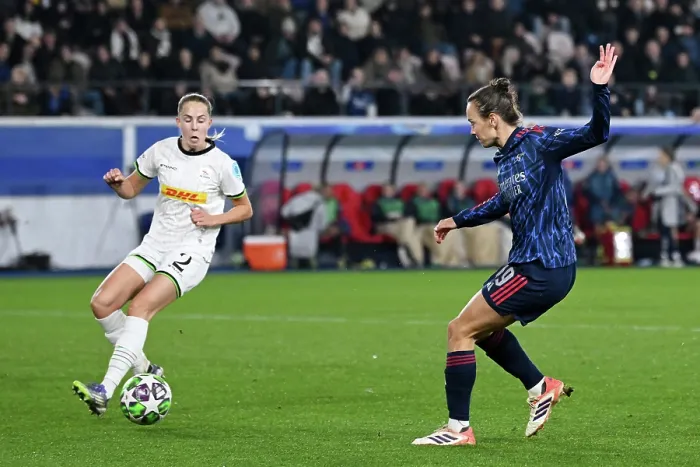 Framed Print : Oud-Heverlee Leuven v Arsenal FC - UEFA Women's Champions League 2025 / 26 League Phase MD6 Oud-Heverlee Leuven v Arsenal FC - UEFA Women's Champions League 2025 / 26 League