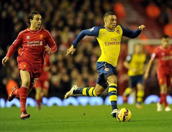 Oxlade-Chamberlain Breaks Past Markovic: Intense Moment from the Liverpool vs. Arsenal Premier League Clash (2014 / 15)