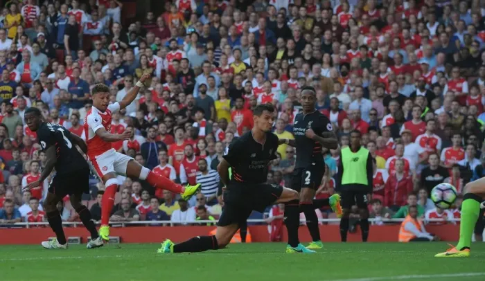 Framed Print : Oxlade-Chamberlain Scores Stunner: Arsenal's Second Goal vs. Liverpool (2016-17) Framed Print : Oxlade-Chamberlain Scores Stunner: Arsenal's Second Goal vs. Liverpool (2016-17)